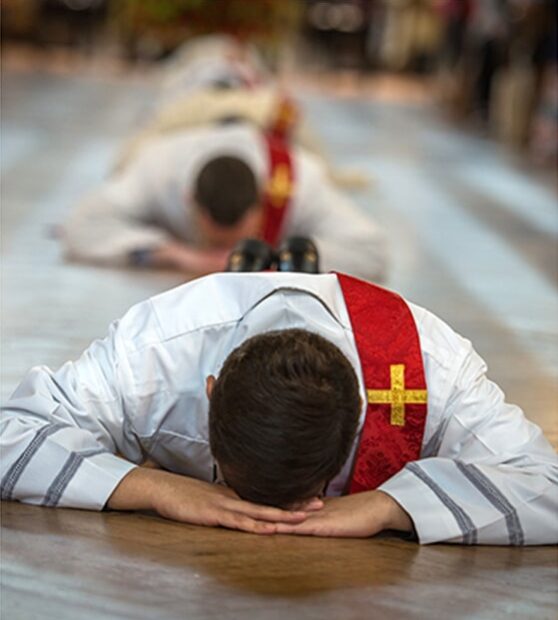 Prostration during Ordination Mass